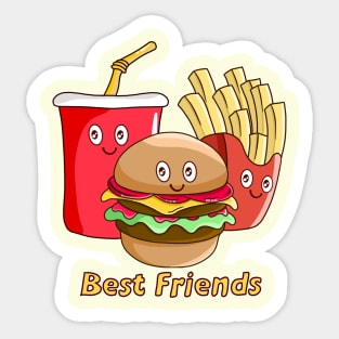 Fast Food Best Friends Sticker